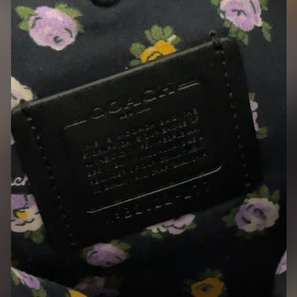 COACH Cargo Backpack Vintage Rose Print Interior Nylon & Leather Black AUTHENTIC - Picture 10 of 16